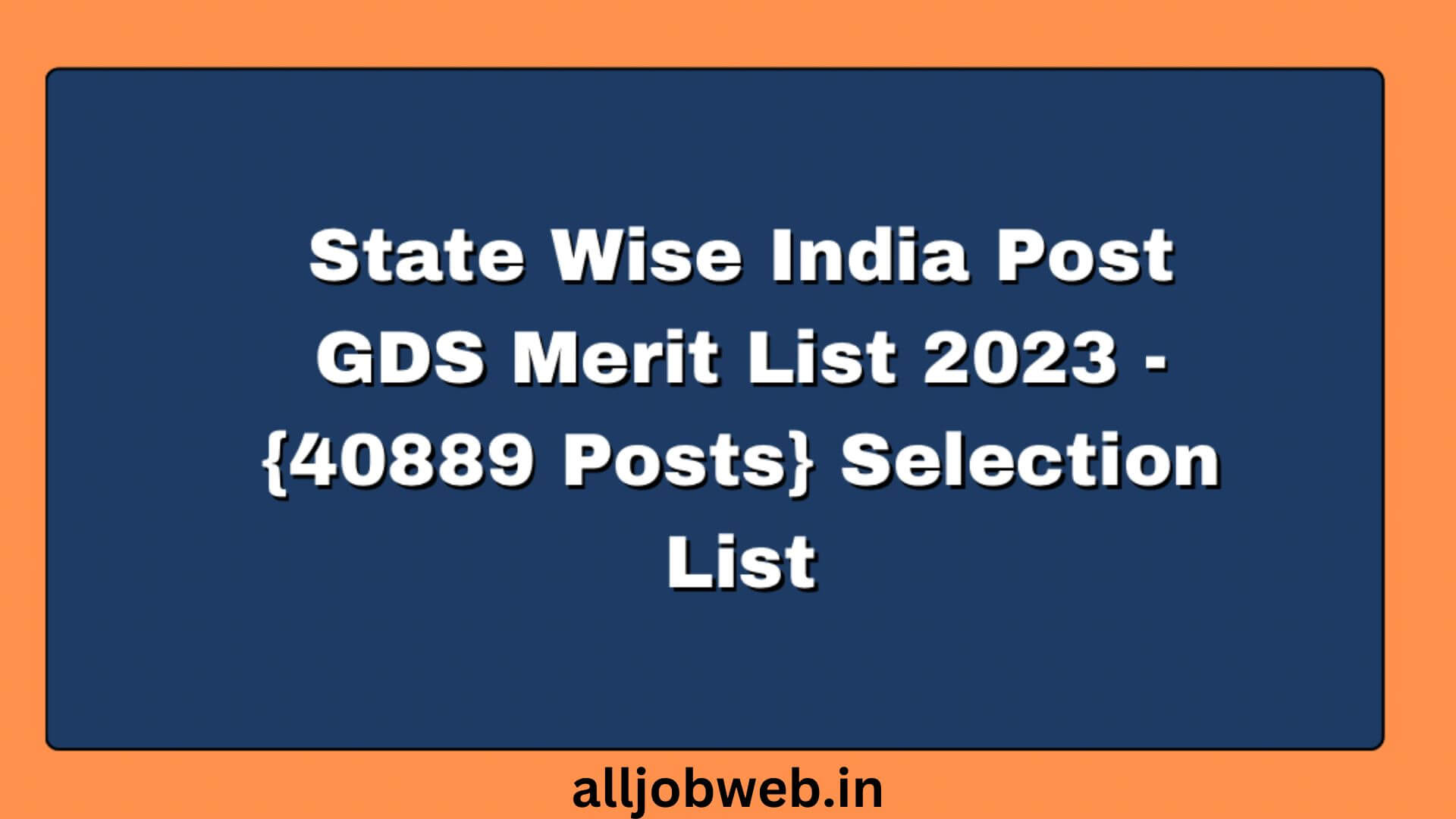 India Post GDS Merit List 2023 State Wise